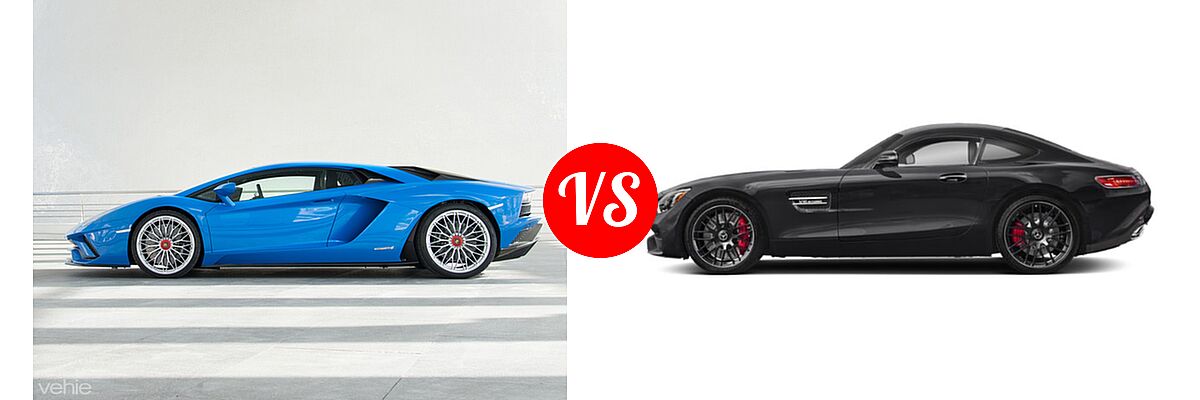 2018 Lamborghini Aventador Coupe vs. 2018 Mercedes-Benz AMG GT Coupe - Side Comparison