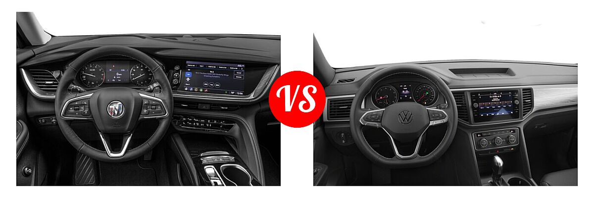 2023 Buick Envision SUV Avenir / Essence / Preferred vs. 2023 Volkswagen Atlas Cross Sport SUV 2.0T SE / 2.0T SE w/Technology / 3.6L V6 SE w/Technology - Dashboard Comparison