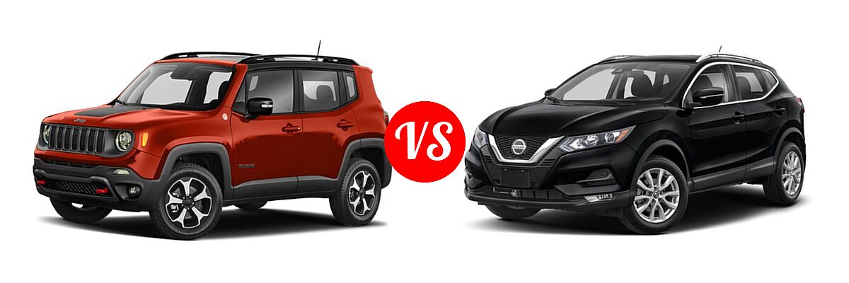 2022 Jeep Renegade SUV Latitude / Sport vs. 2022 Nissan Rogue Sport SUV SV - Front Left Comparison