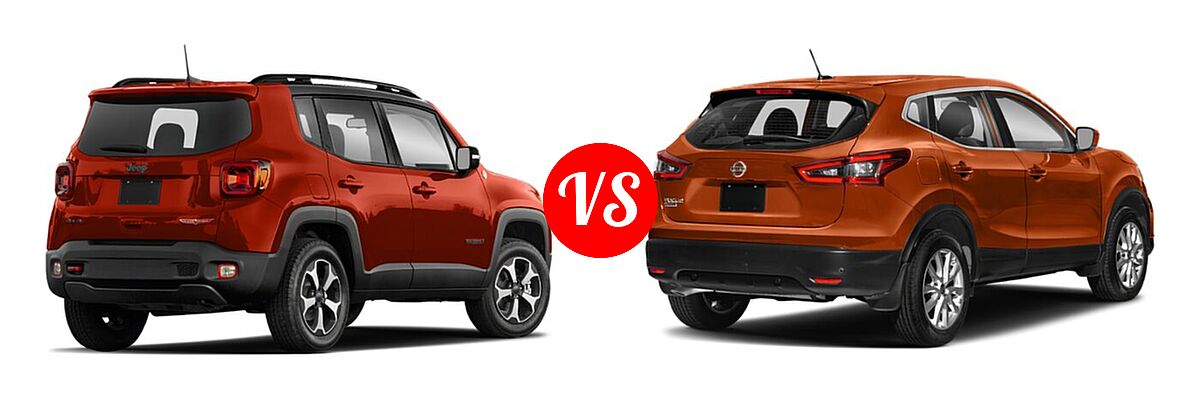 2022 Jeep Renegade SUV Latitude / Sport vs. 2022 Nissan Rogue Sport SUV S - Rear Right Comparison