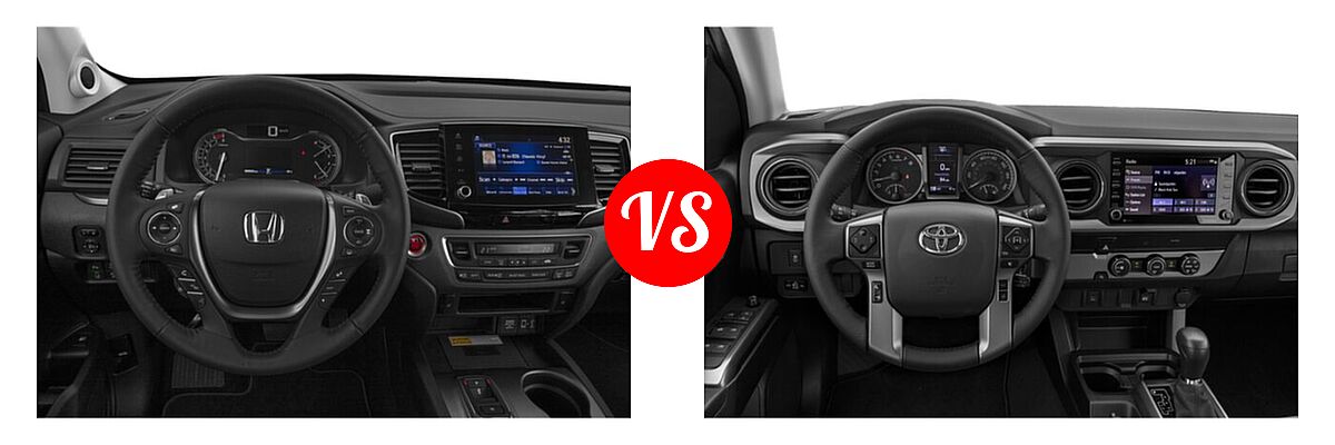2022 Honda Ridgeline Pickup Sport vs. 2022 Toyota Tacoma Pickup SR5 - Dashboard Comparison