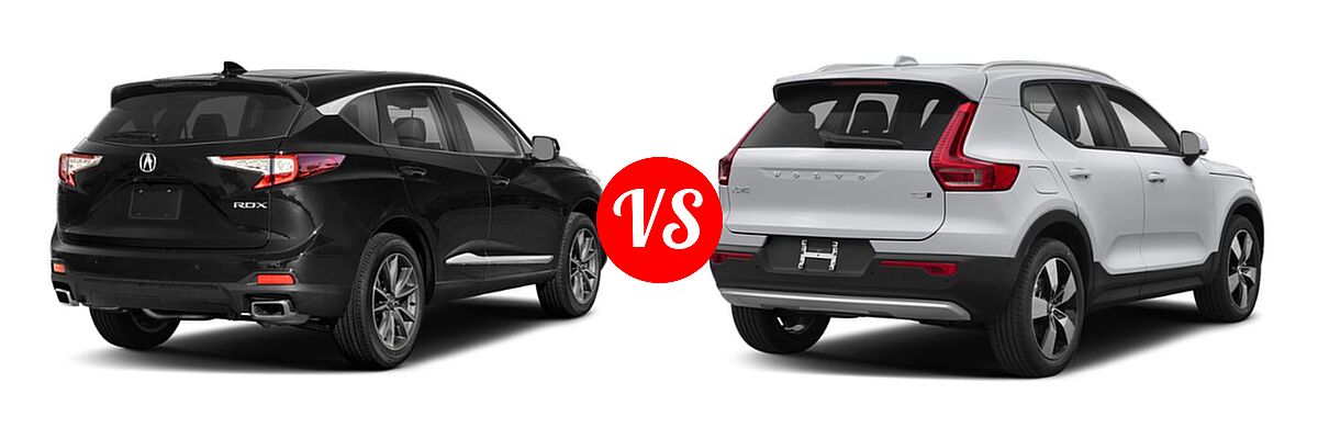 2022 Acura RDX SUV w/Technology Package vs. 2019 Volvo XC40 SUV Momentum / R-Design - Rear Right Comparison