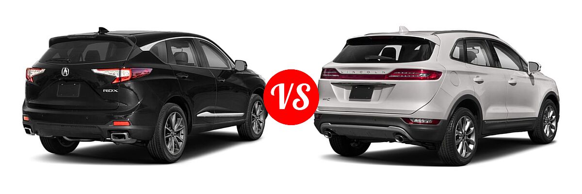 2022 Acura RDX SUV w/Technology Package vs. 2019 Lincoln MKC SUV Black Label / FWD / Reserve / Select / Standard - Rear Right Comparison