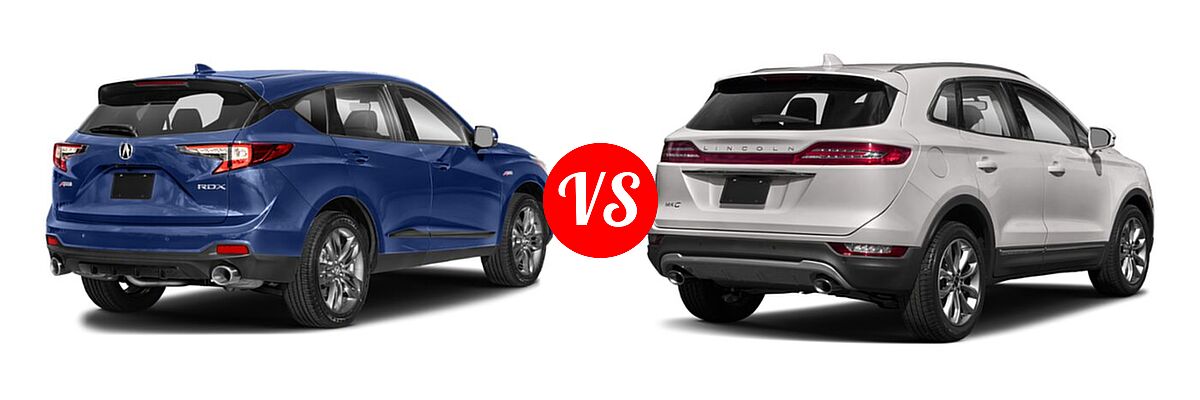 2022 Acura RDX SUV w/A-Spec Package vs. 2019 Lincoln MKC SUV Black Label / FWD / Reserve / Select / Standard - Rear Right Comparison