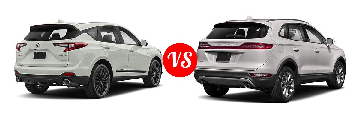 2022 Acura RDX SUV w/A-Spec Advance Package vs. 2019 Lincoln MKC SUV Black Label / FWD / Reserve / Select / Standard - Rear Right Comparison