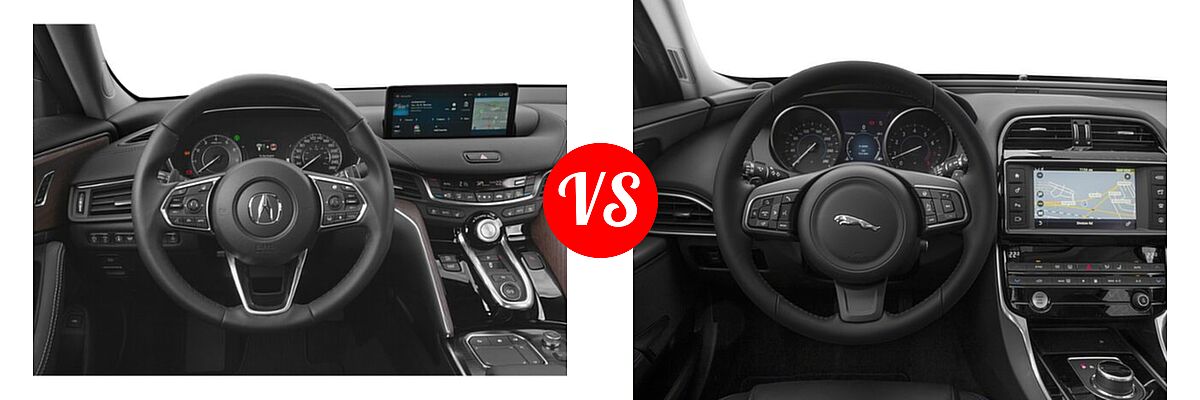 2022 Acura TLX vs. 2018 Jaguar XE - Dashboard Comparison