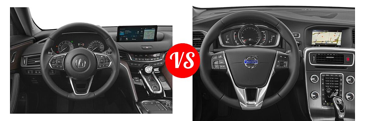 2022 Acura TLX vs. 2018 Volvo S60 Cross Country - Dashboard Comparison