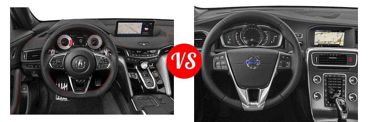 2022 Acura TLX Sedan Type S vs. 2018 Volvo S60 Cross Country Sedan T5 AWD - Dashboard Comparison