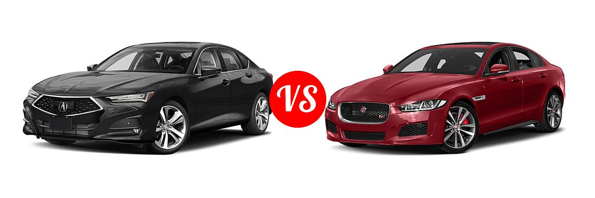 2022 Acura TLX Sedan FWD / SH-AWD vs. 2018 Jaguar XE Sedan S - Front Left Comparison
