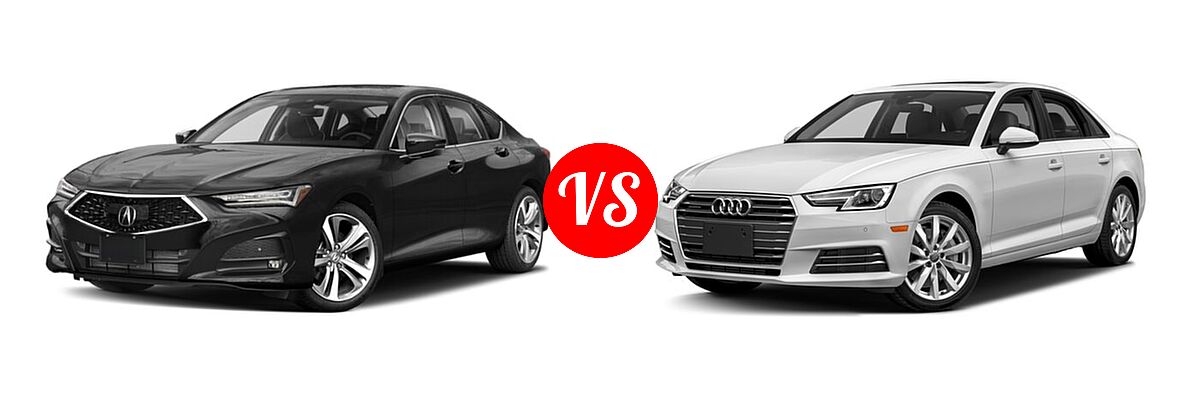 2022 Acura TLX vs. 2018 Audi A4 - Front Left Comparison
