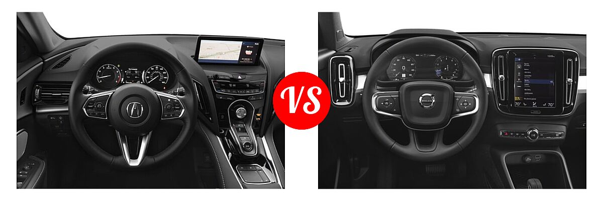 2022 Acura RDX vs. 2019 Volvo XC40 - Dashboard Comparison