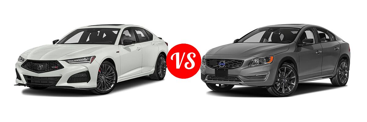 2022 Acura TLX Sedan w/A-Spec Package vs. 2018 Volvo S60 Cross Country Sedan T5 AWD - Front Left Comparison