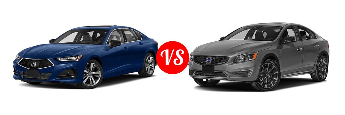 2022 Acura TLX Sedan w/Advance Package vs. 2018 Volvo S60 Cross Country Sedan T5 AWD - Front Left Comparison