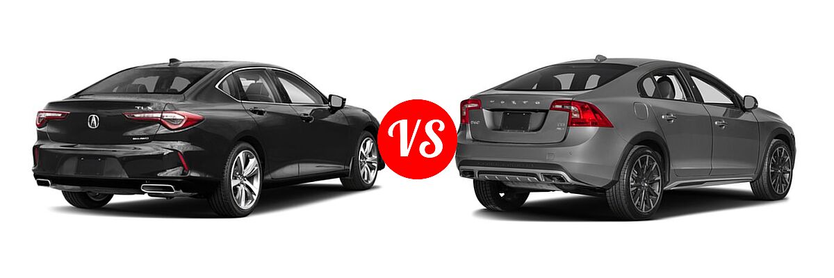 2022 Acura TLX Sedan FWD / SH-AWD vs. 2018 Volvo S60 Cross Country Sedan T5 AWD - Rear Right Comparison