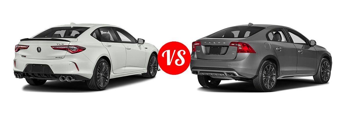 2022 Acura TLX Sedan w/A-Spec Package vs. 2018 Volvo S60 Cross Country Sedan T5 AWD - Rear Right Comparison