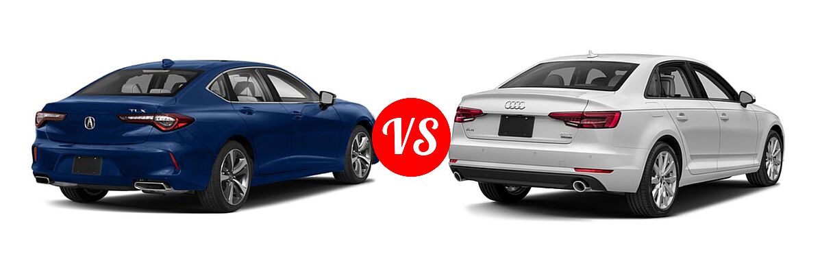 2022 Acura TLX Sedan w/Advance Package vs. 2018 Audi A4 Sedan Premium / Premium Plus / Prestige - Rear Right Comparison
