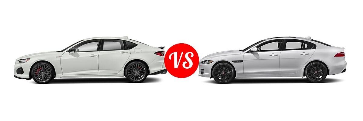 2022 Acura TLX Sedan Type S vs. 2018 Jaguar XE Sedan 25t / 25t Premium / 25t Prestige / 30t Portfolio Limited Edition / 30t Premium / 30t Prestige / 35t Portfolio Limited Edition / 35t Premium / 35t Prestige - Side Comparison