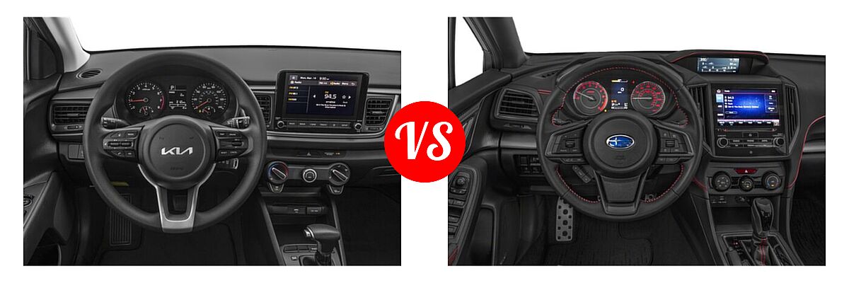 2022 Kia Rio Sedan LX vs. 2022 Subaru Impreza Sedan Sport - Dashboard Comparison