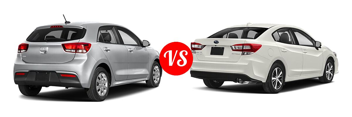 2022 Kia Rio Sedan LX vs. 2022 Subaru Impreza Sedan Premium - Rear Right Comparison