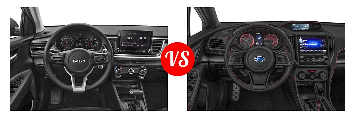 2022 Kia Rio Sedan S vs. 2022 Subaru Impreza Sedan Sport - Dashboard Comparison