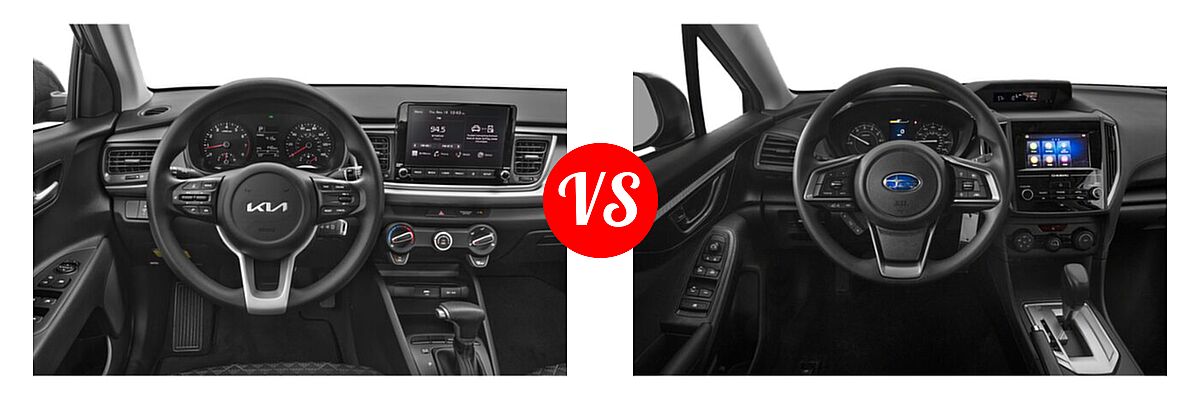 2022 Kia Rio Sedan S vs. 2022 Subaru Impreza Sedan 4-door CVT / 4-door Manual - Dashboard Comparison