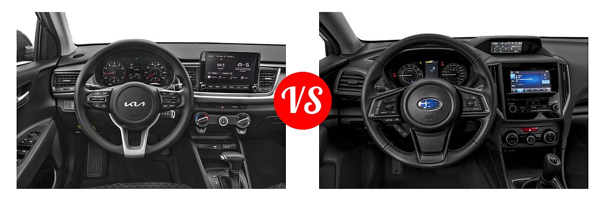 2022 Kia Rio Sedan S vs. 2022 Subaru Impreza Sedan Premium - Dashboard Comparison