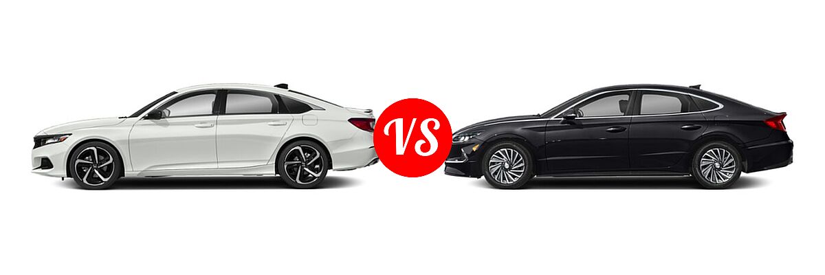 2022 Honda Accord Sedan Sport vs. 2022 Hyundai Sonata Hybrid Sedan Hybrid SEL - Side Comparison