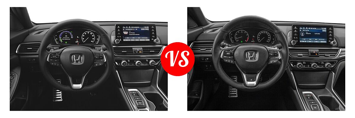2022 Honda Accord Hybrid Sedan Hybrid Sport vs. 2022 Honda Accord Sedan Touring - Dashboard Comparison