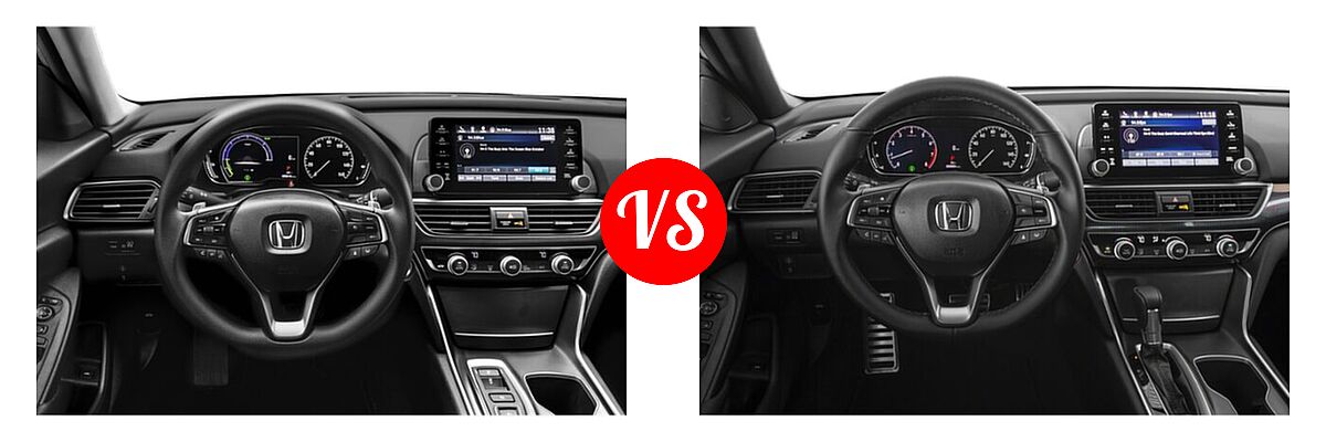 2022 Honda Accord Hybrid Sedan Hybrid Sedan vs. 2022 Honda Accord Sedan Sport - Dashboard Comparison