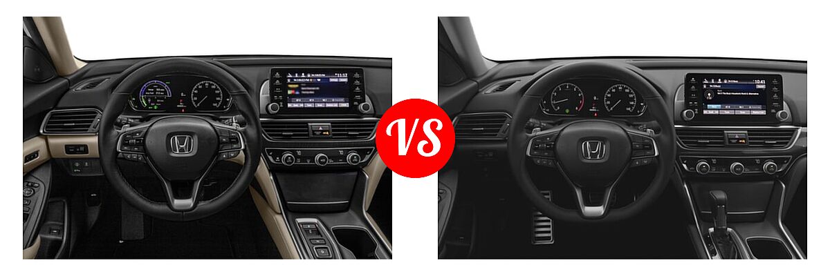2022 Honda Accord Hybrid Sedan Hybrid EX-L vs. 2022 Honda Accord Sedan Sport SE - Dashboard Comparison