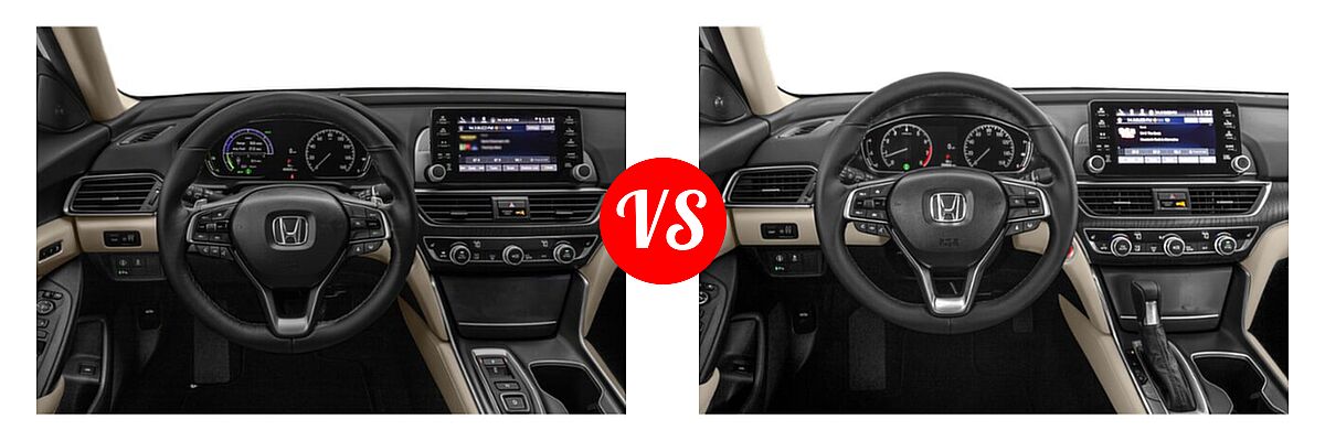2022 Honda Accord Hybrid Sedan Hybrid EX-L vs. 2022 Honda Accord Sedan EX-L - Dashboard Comparison