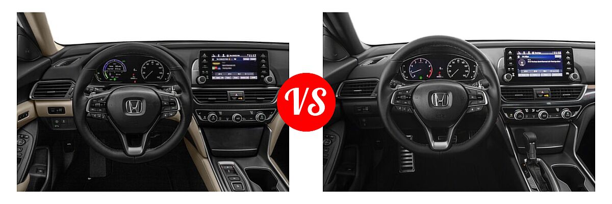 2022 Honda Accord Hybrid Sedan Hybrid EX-L vs. 2022 Honda Accord Sedan Sport - Dashboard Comparison