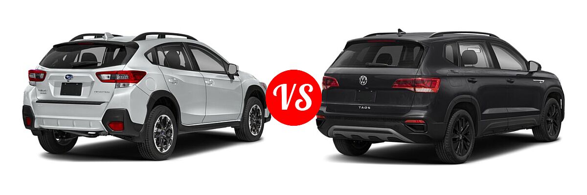 2022 Subaru Crosstrek SUV Premium vs. 2022 Volkswagen Taos SUV S - Rear Right Comparison