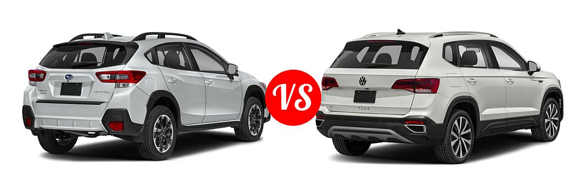 2022 Subaru Crosstrek SUV Premium vs. 2022 Volkswagen Taos SUV SE - Rear Right Comparison