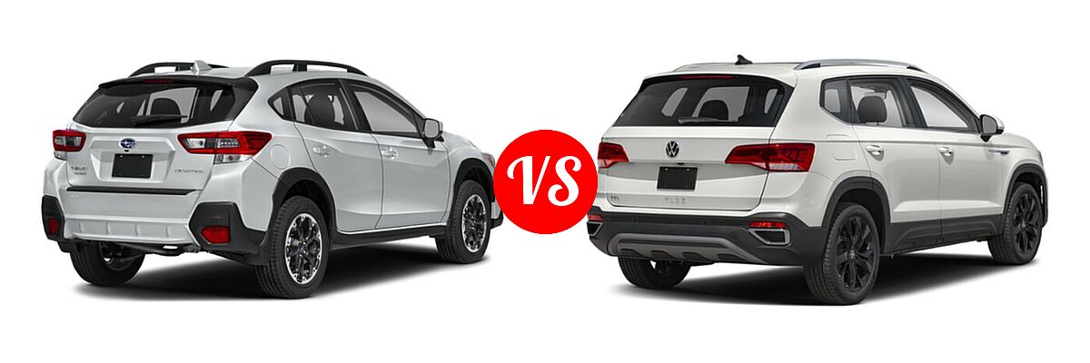 2022 Subaru Crosstrek SUV Premium vs. 2022 Volkswagen Taos SUV SEL - Rear Right Comparison