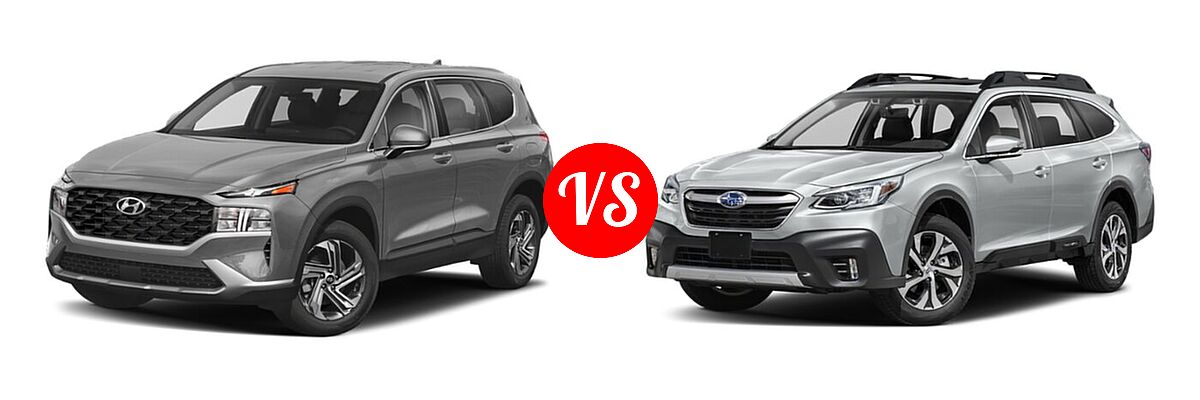 2022 Hyundai Santa Fe SUV SE vs. 2022 Subaru Outback SUV Limited - Front Left Comparison