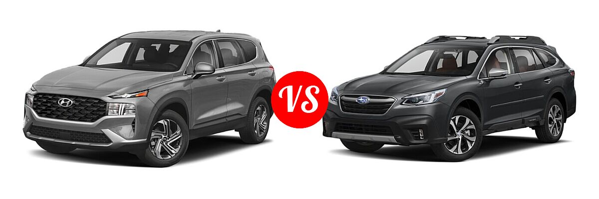 2022 Hyundai Santa Fe SUV SE vs. 2022 Subaru Outback SUV Touring - Front Left Comparison