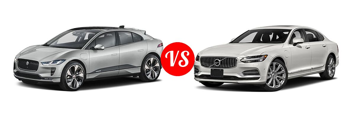 2023 Jaguar I-PACE SUV Electric HSE vs. 2018 Volvo S90 Sedan Hybrid Inscription / Momentum - Front Left Comparison