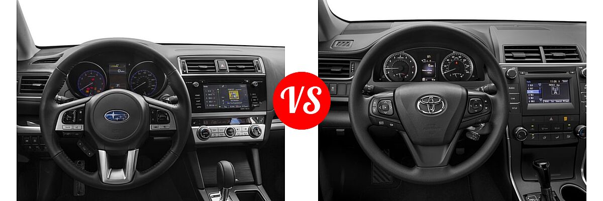 2017 Subaru Legacy Sedan Sport vs. 2017 Toyota Camry Sedan LE / XLE - Dashboard Comparison