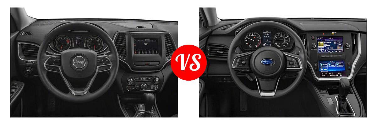 2022 Jeep Cherokee SUV Altitude / Latitude Lux / Limited / X vs. 2022 Subaru Outback SUV Limited XT - Dashboard Comparison