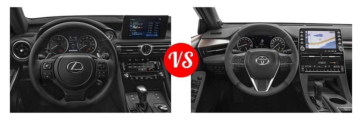 2022 Lexus IS 300 Sedan IS 300 vs. 2022 Toyota Avalon Sedan Limited - Dashboard Comparison