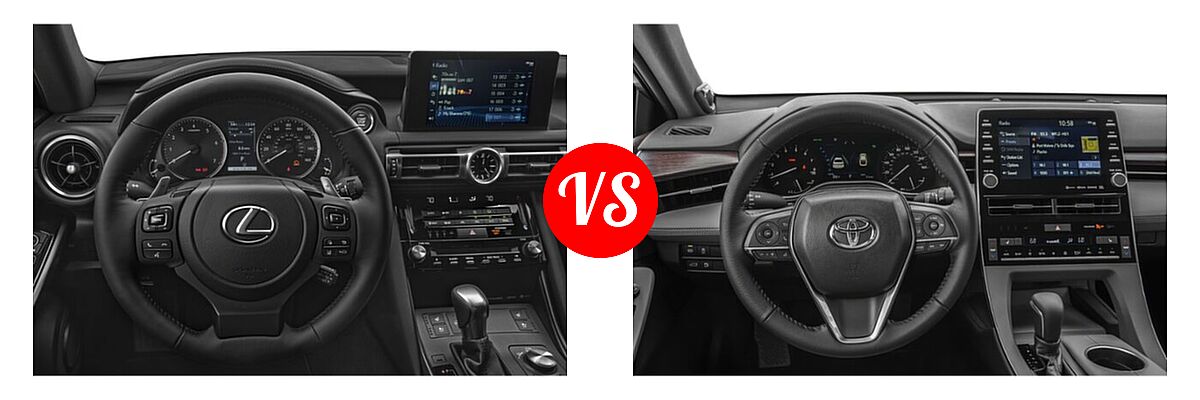 2022 Lexus IS 300 Sedan IS 300 vs. 2022 Toyota Avalon Sedan XLE - Dashboard Comparison