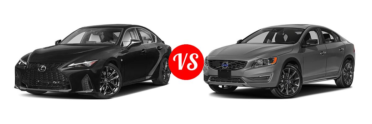 2022 Lexus IS 350 Sedan IS 350 F SPORT vs. 2018 Volvo S60 Cross Country Sedan T5 AWD - Front Left Comparison