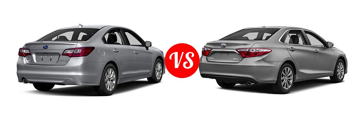 2017 Subaru Legacy Sedan Premium vs. 2017 Toyota Camry Hybrid Sedan Hybrid LE / Hybrid SE / Hybrid XLE - Rear Right Comparison