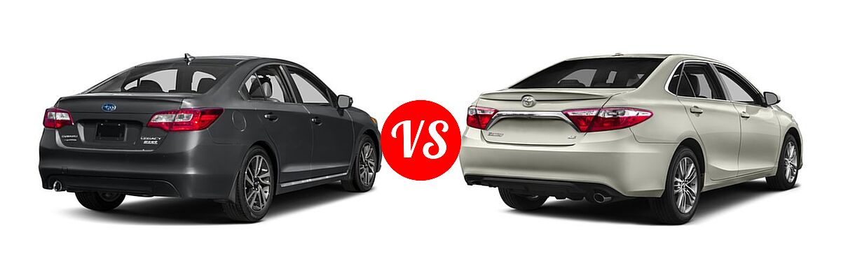 2017 Subaru Legacy Sedan Sport vs. 2017 Toyota Camry Sedan SE / XSE - Rear Right Comparison