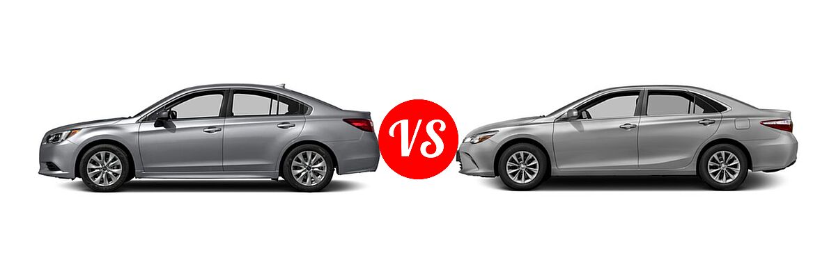 2017 Subaru Legacy Sedan Premium vs. 2017 Toyota Camry Sedan LE / XLE - Side Comparison