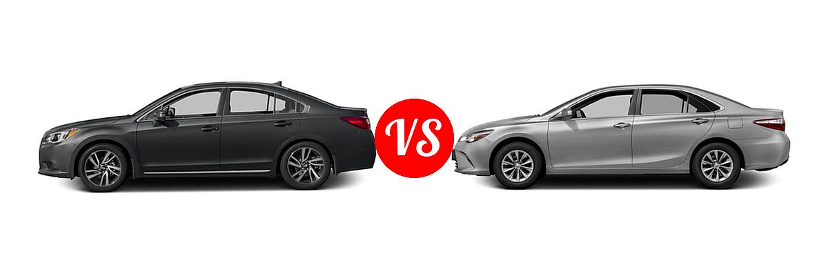 2017 Subaru Legacy Sedan Sport vs. 2017 Toyota Camry Sedan LE / XLE - Side Comparison