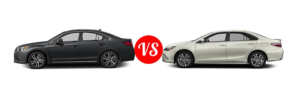 2017 Subaru Legacy Sedan Sport vs. 2017 Toyota Camry Sedan SE / XSE - Side Comparison