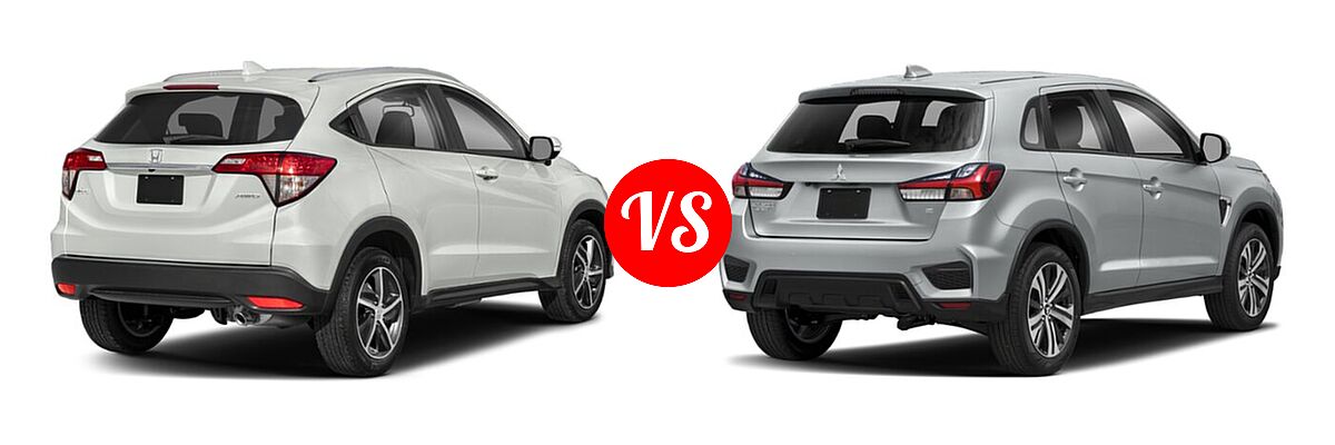 2021 Honda HR-V SUV EX-L vs. 2021 Mitsubishi Outlander Sport SUV GT / SE - Rear Right Comparison