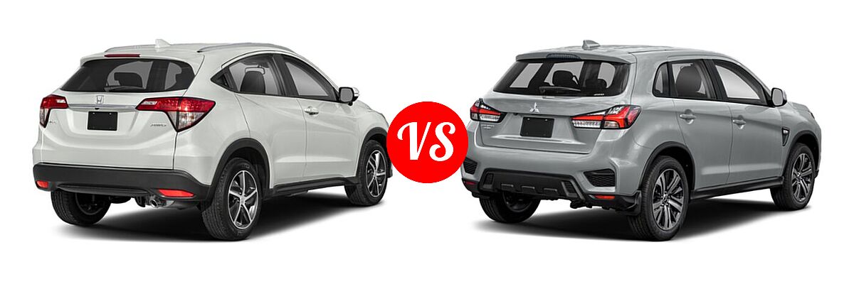2021 Honda HR-V SUV EX-L vs. 2021 Mitsubishi Outlander Sport SUV S - Rear Right Comparison